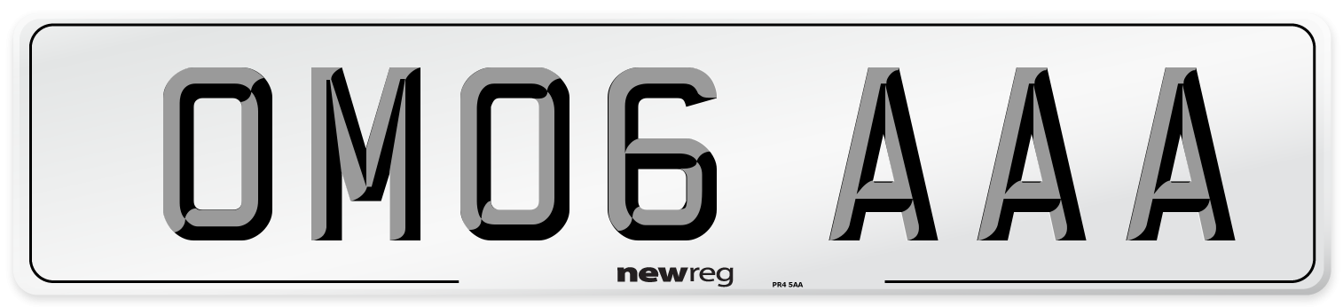 OM06 AAA Number Plate from New Reg